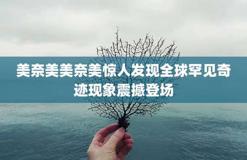 美奈美美奈美惊人发现全球罕见奇迹现象震撼登场