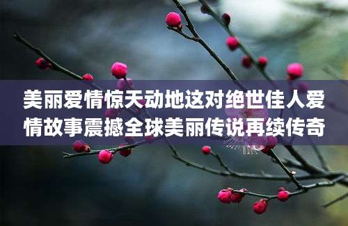 美丽爱情惊天动地这对绝世佳人爱情故事震撼全球美丽传说再续传奇
