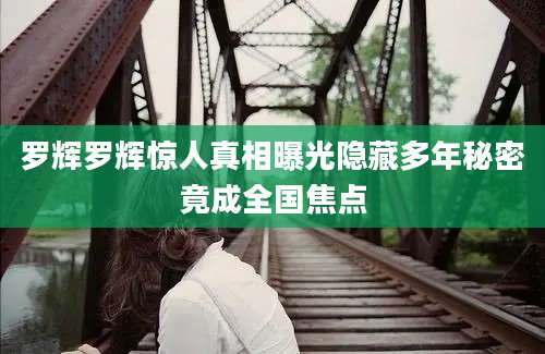 罗辉罗辉惊人真相曝光隐藏多年秘密竟成全国焦点