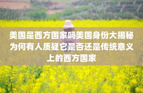 美国是西方国家吗美国身份大揭秘为何有人质疑它是否还是传统意义上的西方国家