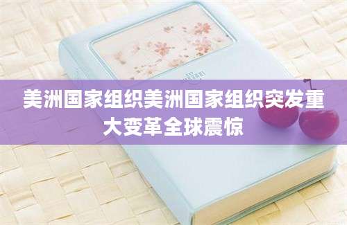 美洲国家组织美洲国家组织突发重大变革全球震惊