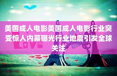 美国成人电影美国成人电影行业突变惊人内幕曝光行业地震引发全球关注