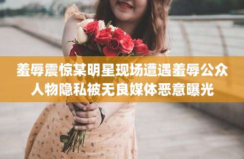 羞辱震惊某明星现场遭遇羞辱公众人物隐私被无良媒体恶意曝光