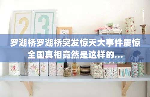 罗湖桥罗湖桥突发惊天大事件震惊全国真相竟然是这样的...