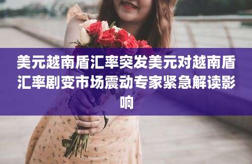 美元越南盾汇率突发美元对越南盾汇率剧变市场震动专家紧急解读影响