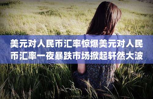 美元对人民币汇率惊爆美元对人民币汇率一夜暴跌市场掀起轩然大波