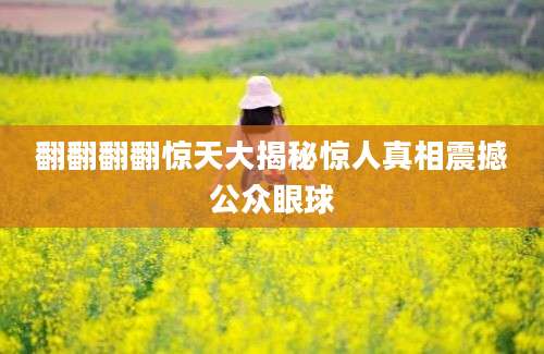 翻翻翻翻惊天大揭秘惊人真相震撼公众眼球