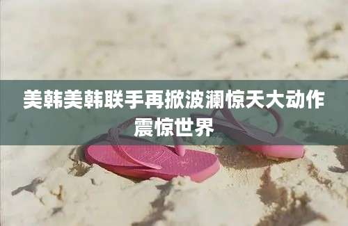 美韩美韩联手再掀波澜惊天大动作震惊世界