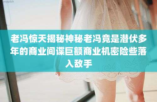 老冯惊天揭秘神秘老冯竟是潜伏多年的商业间谍巨额商业机密险些落入敌手