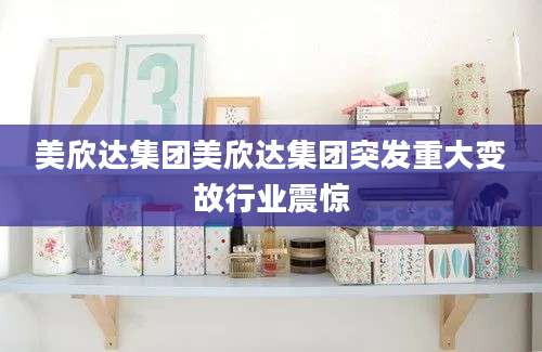美欣达集团美欣达集团突发重大变故行业震惊