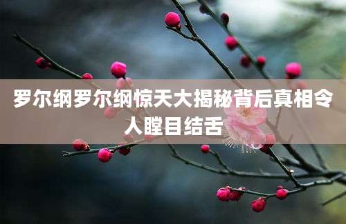 罗尔纲罗尔纲惊天大揭秘背后真相令人瞠目结舌