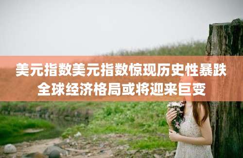 美元指数美元指数惊现历史性暴跌全球经济格局或将迎来巨变