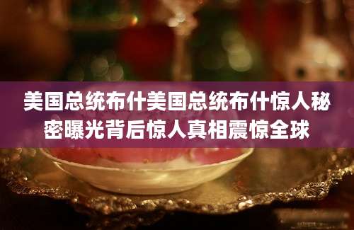 美国总统布什美国总统布什惊人秘密曝光背后惊人真相震惊全球