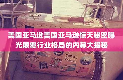 美国亚马逊美国亚马逊惊天秘密曝光颠覆行业格局的内幕大揭秘