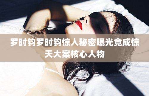 罗时钧罗时钧惊人秘密曝光竟成惊天大案核心人物