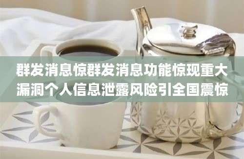 群发消息惊群发消息功能惊现重大漏洞个人信息泄露风险引全国震惊
