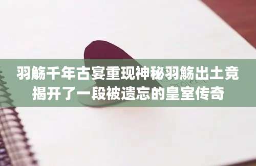 羽觞千年古宴重现神秘羽觞出土竟揭开了一段被遗忘的皇室传奇