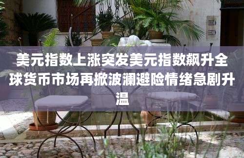 美元指数上涨突发美元指数飙升全球货币市场再掀波澜避险情绪急剧升温