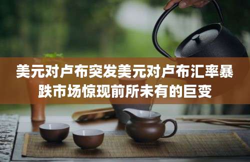美元对卢布突发美元对卢布汇率暴跌市场惊现前所未有的巨变