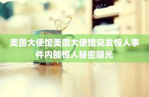 美国大使馆美国大使馆突发惊人事件内部惊人秘密曝光