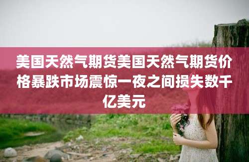 美国天然气期货美国天然气期货价格暴跌市场震惊一夜之间损失数千亿美元