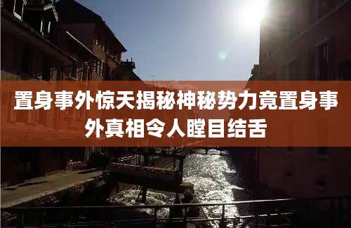 置身事外惊天揭秘神秘势力竟置身事外真相令人瞠目结舌