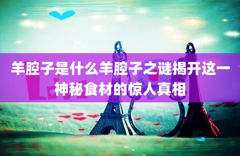 羊腔子是什么羊腔子之谜揭开这一神秘食材的惊人真相