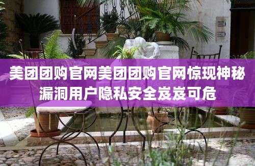 美团团购官网美团团购官网惊现神秘漏洞用户隐私安全岌岌可危