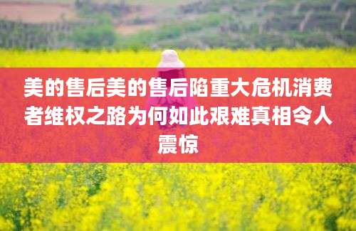 美的售后美的售后陷重大危机消费者维权之路为何如此艰难真相令人震惊