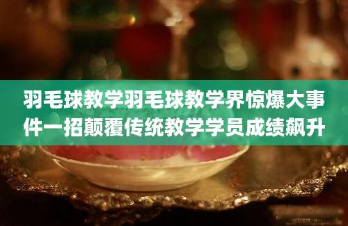 羽毛球教学羽毛球教学界惊爆大事件一招颠覆传统教学学员成绩飙升