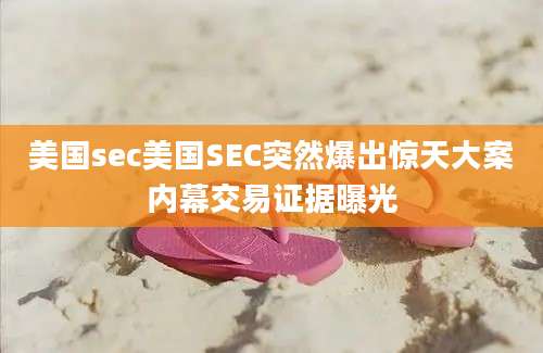 美国sec美国SEC突然爆出惊天大案内幕交易证据曝光